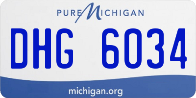 MI license plate DHG6034