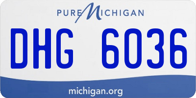 MI license plate DHG6036