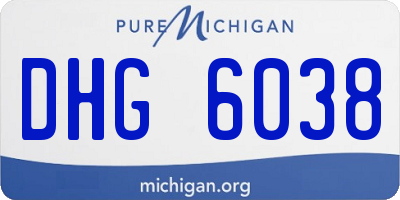 MI license plate DHG6038