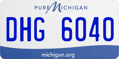 MI license plate DHG6040