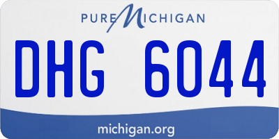 MI license plate DHG6044