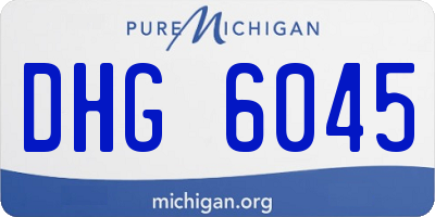 MI license plate DHG6045