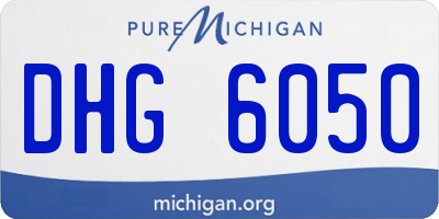 MI license plate DHG6050