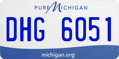MI license plate DHG6051