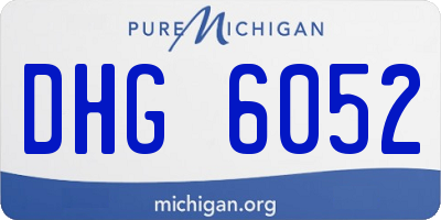 MI license plate DHG6052