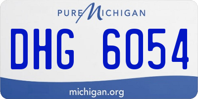 MI license plate DHG6054