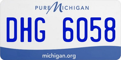 MI license plate DHG6058
