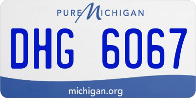 MI license plate DHG6067