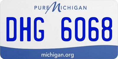 MI license plate DHG6068