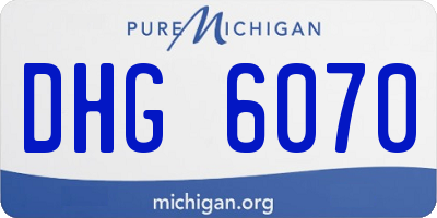 MI license plate DHG6070