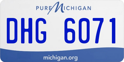 MI license plate DHG6071