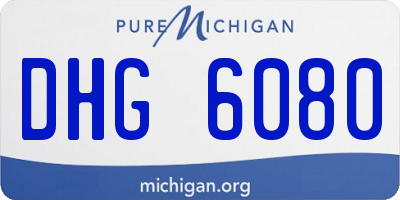 MI license plate DHG6080