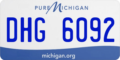 MI license plate DHG6092