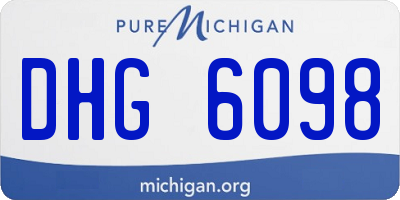 MI license plate DHG6098