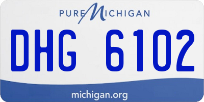 MI license plate DHG6102