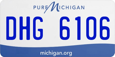 MI license plate DHG6106