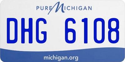 MI license plate DHG6108