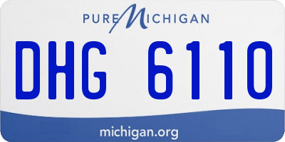 MI license plate DHG6110