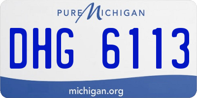 MI license plate DHG6113