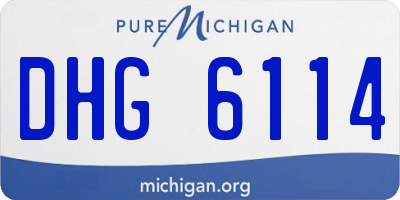 MI license plate DHG6114