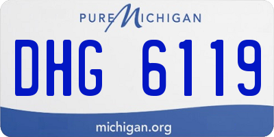 MI license plate DHG6119