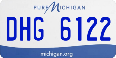 MI license plate DHG6122