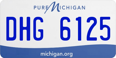 MI license plate DHG6125