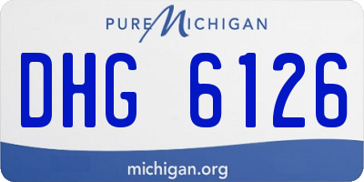 MI license plate DHG6126
