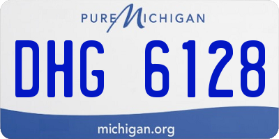 MI license plate DHG6128
