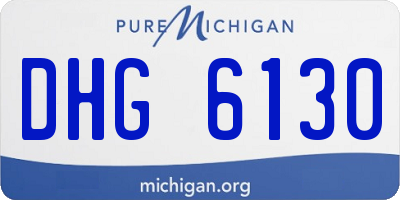 MI license plate DHG6130