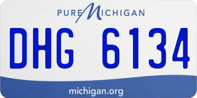 MI license plate DHG6134