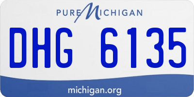 MI license plate DHG6135