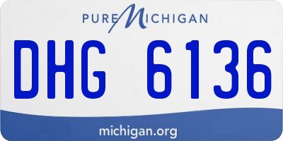MI license plate DHG6136