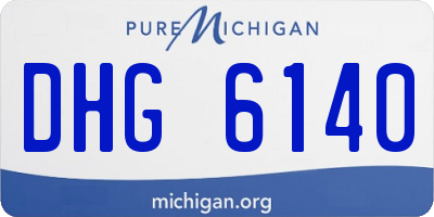 MI license plate DHG6140
