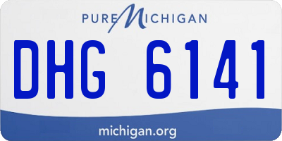 MI license plate DHG6141