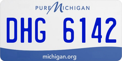 MI license plate DHG6142