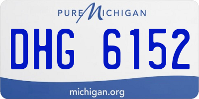 MI license plate DHG6152