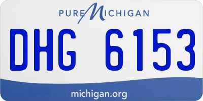 MI license plate DHG6153