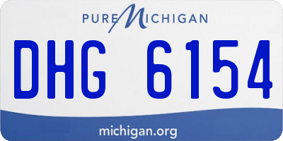MI license plate DHG6154