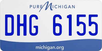 MI license plate DHG6155