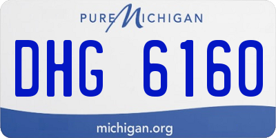 MI license plate DHG6160