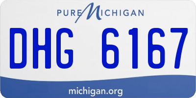 MI license plate DHG6167
