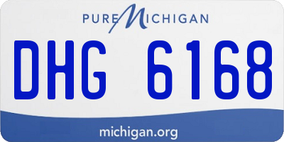 MI license plate DHG6168