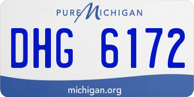 MI license plate DHG6172