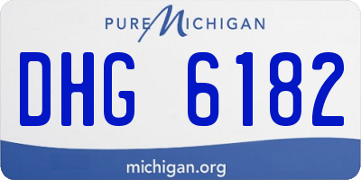 MI license plate DHG6182