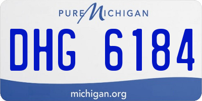 MI license plate DHG6184