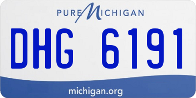 MI license plate DHG6191