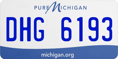 MI license plate DHG6193