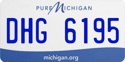 MI license plate DHG6195