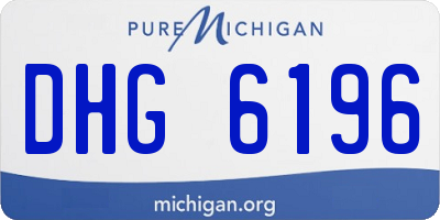 MI license plate DHG6196